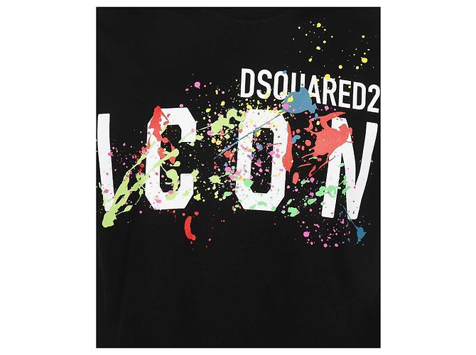T-shirt Dsquared2 Icon Original Nero in Cotone XL - vista 2