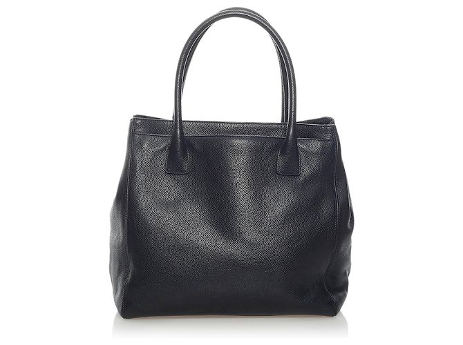 Borsa a mano in pelle nera Executive Cerf Chanel Nero - vista 3