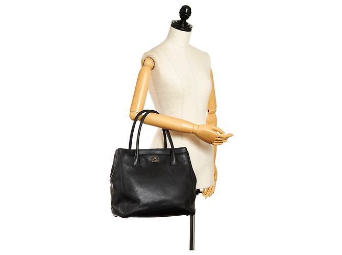 Borsa a mano in pelle nera Executive Cerf Chanel Nero - vista 9