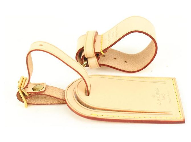 Louis Vuitton Etiquette de bagage en cuir de vachette et bijou de sac Poignet Keepall - vue 8