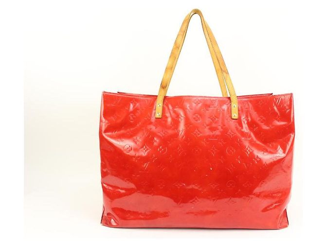 Louis Vuitton XL-Einkaufstasche mit rotem Monogramm Vernis Reade GM - Ansicht 7