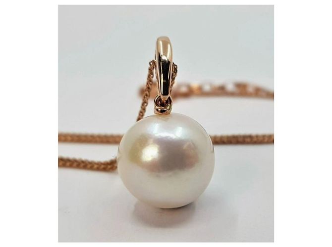 Autre Marque Collana Blue Cult in Oro Rosa 14k e Perla Bianca Gold hardware - vista 2