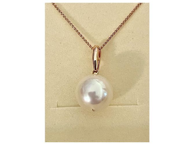 Autre Marque Collana Blue Cult in Oro Rosa 14k e Perla Bianca Gold hardware - vista 4