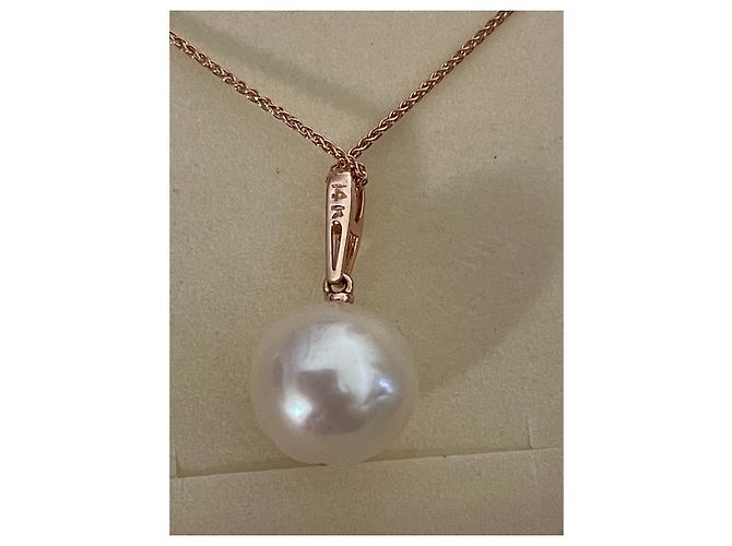 Autre Marque Collana Blue Cult in Oro Rosa 14k e Perla Bianca Gold hardware - vista 5