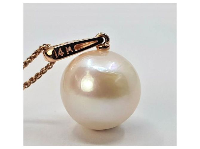 Autre Marque Collana Blue Cult in Oro Rosa 14k e Perla Bianca Gold hardware - vista 6