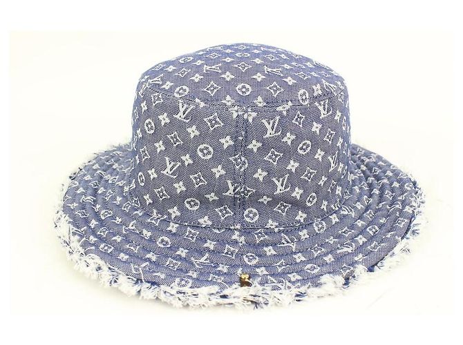 Bucket Louis Vuitton Monogramm Denim Eimer Hut Bobbygram Cap Selten Jean Sun Visor - Ansicht 4