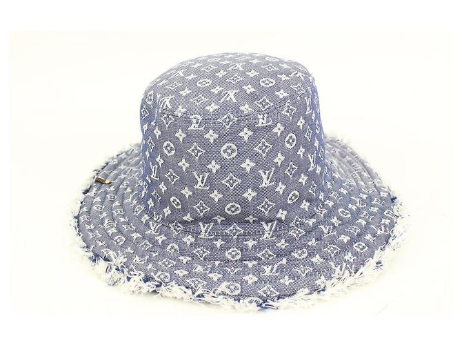 Bucket Louis Vuitton Monogramm Denim Eimer Hut Bobbygram Cap Selten Jean Sun Visor - Ansicht 8