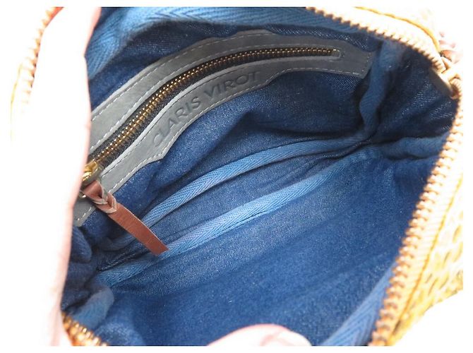 CLARIS VIROT CHARLY HANDTASCHE AUS GELBEM PYTHONLEDER-UMHÄNGETASCHE - Ansicht 7