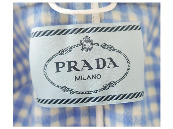 Prada AW13 Gingham Wool Peplum Hem Jacket - view 8
