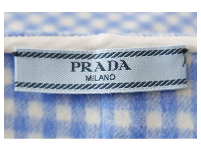 Prada AW13 Saia lápis de lã de guingão - vista 3