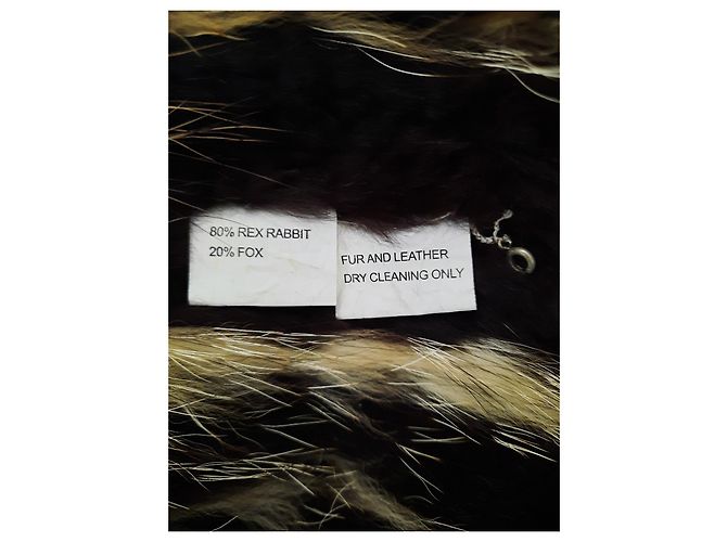 Chaqueta sin mangas de piel marrón oscuro Rizal L - vista 2
