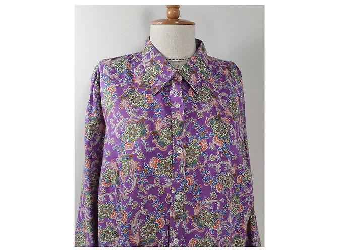 Ralph Lauren Top de camisa de algodón morado Talla XXL Multicolor Púrpura - vista 2