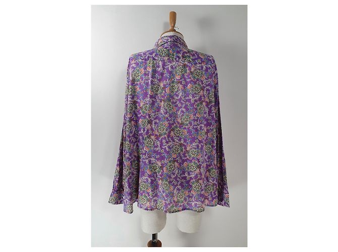 Ralph Lauren Top de camisa de algodón morado Talla XXL Multicolor Púrpura - vista 4