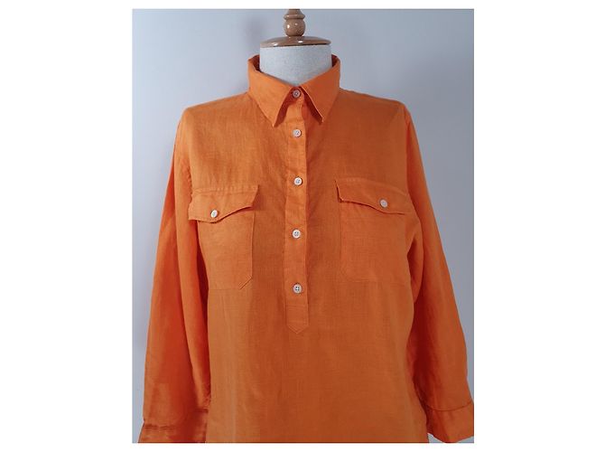 Ralph Lauren Camicetta di lino arancione - vista 2