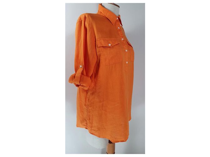 Ralph Lauren Camicetta di lino arancione - vista 3