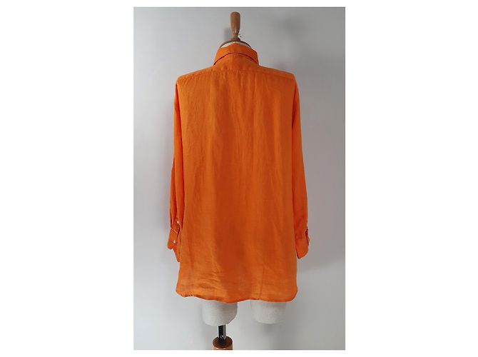 Ralph Lauren Camicetta di lino arancione - vista 4