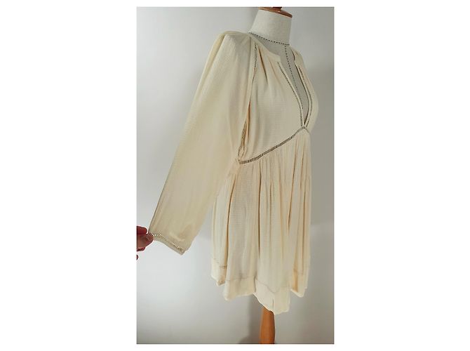 Free People Kleid Beige Modal Rayon M - Ansicht 3