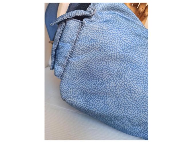 Autre Marque Borbonese borsa tracolla tote bag Blu chiaro - vista 10