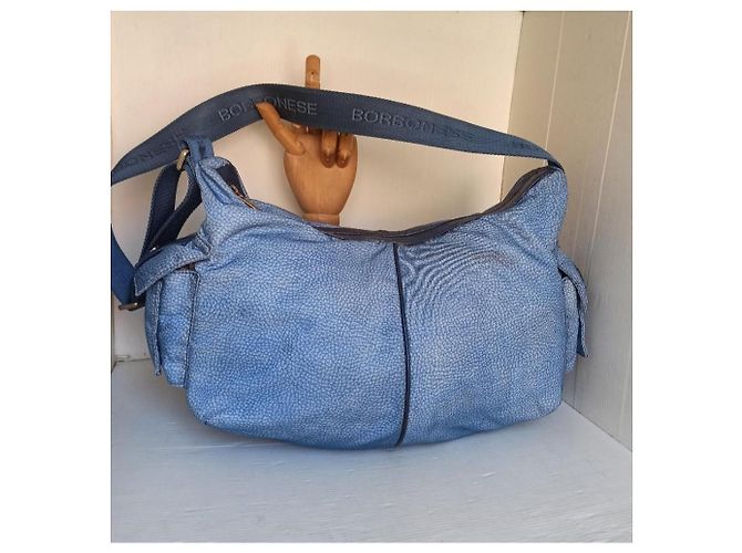 Autre Marque Borbonese borsa tracolla tote bag Blu chiaro - vista 11