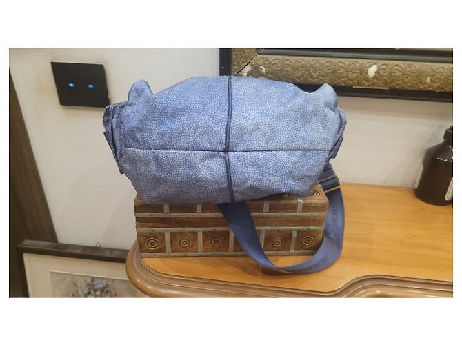 Autre Marque Borbonese borsa tracolla tote bag Blu chiaro - vista 16