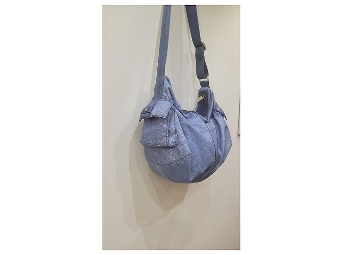 Autre Marque Borbonese borsa tracolla tote bag Blu chiaro - vista 17