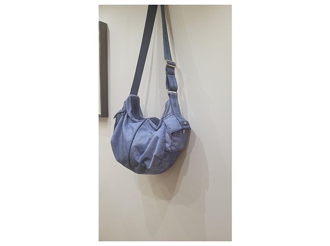 Autre Marque Borbonese borsa tracolla tote bag Blu chiaro - vista 18