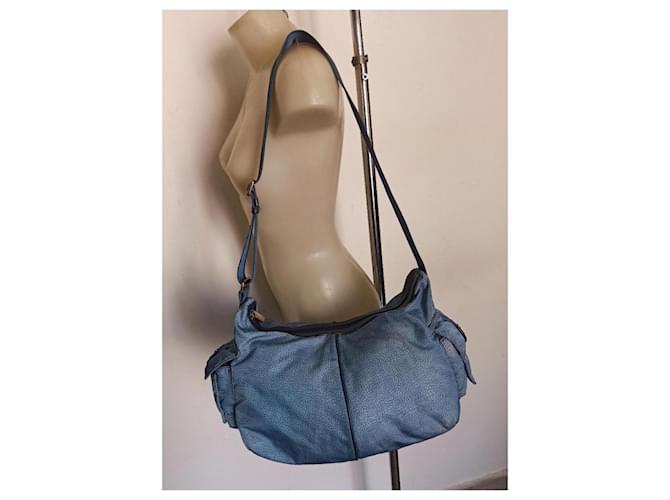Autre Marque Borbonese borsa tracolla tote bag Blu chiaro - vista 4