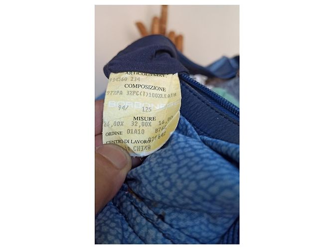 Autre Marque Borbonese borsa tracolla tote bag Blu chiaro - vista 5