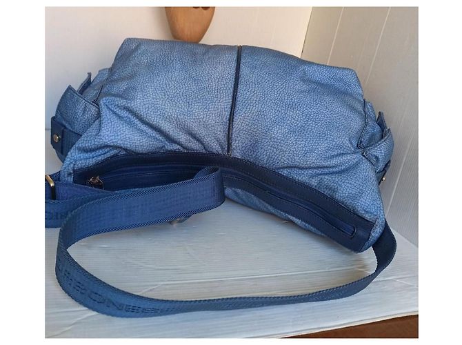 Autre Marque Borbonese borsa tracolla tote bag Blu chiaro - vista 6