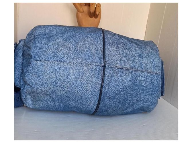 Autre Marque Borbonese borsa tracolla tote bag Blu chiaro - vista 7