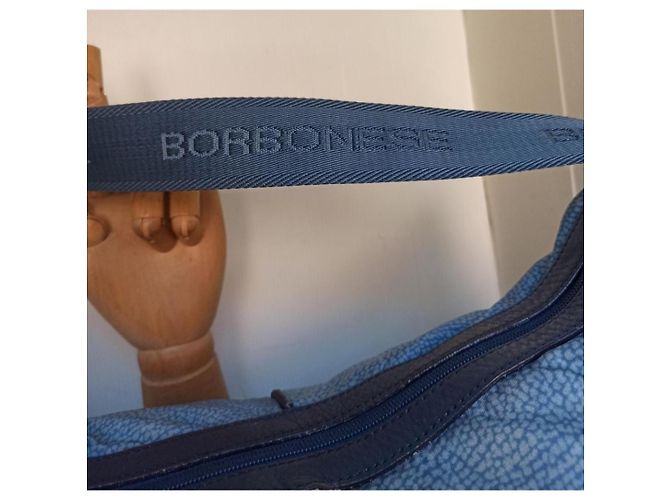 Autre Marque Borbonese borsa tracolla tote bag Blu chiaro - vista 8