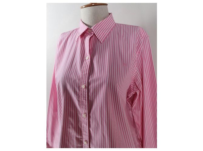 Top Ralph Lauren a rayas rosa y blanco de algodón - vista 2