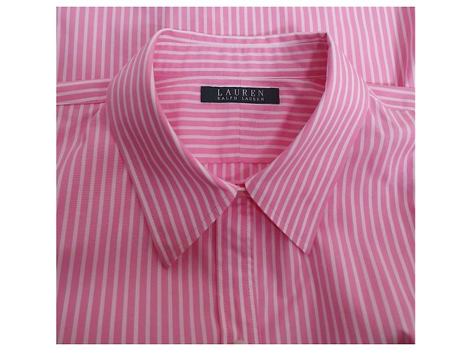 Top Ralph Lauren a rayas rosa y blanco de algodón - vista 5