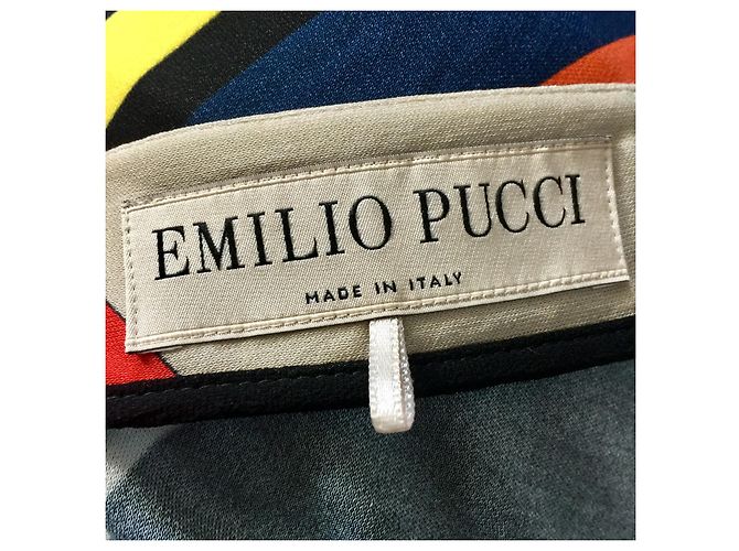 Emilio Pucci Vestido de seda con estampado de firma Multicolor - vista 4