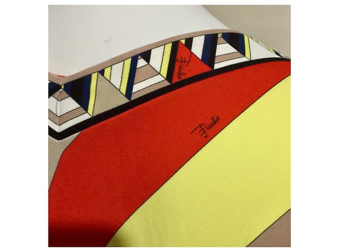 Emilio Pucci Vestido de seda con estampado de firma Multicolor - vista 5