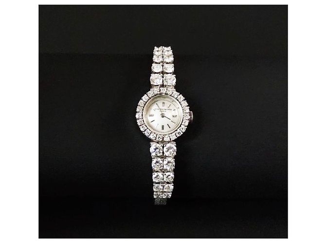 Montre Bijou Vacheron Constantin Mignon Diamants Or Blanc 18k - vue 2