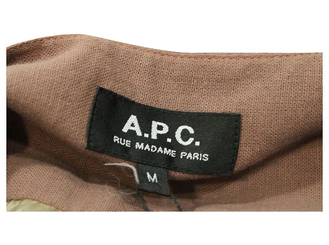 Apc EN.PAG.do. ceñido 3/4 Vestido con mangas de algodón marrón Castaño - vista 4