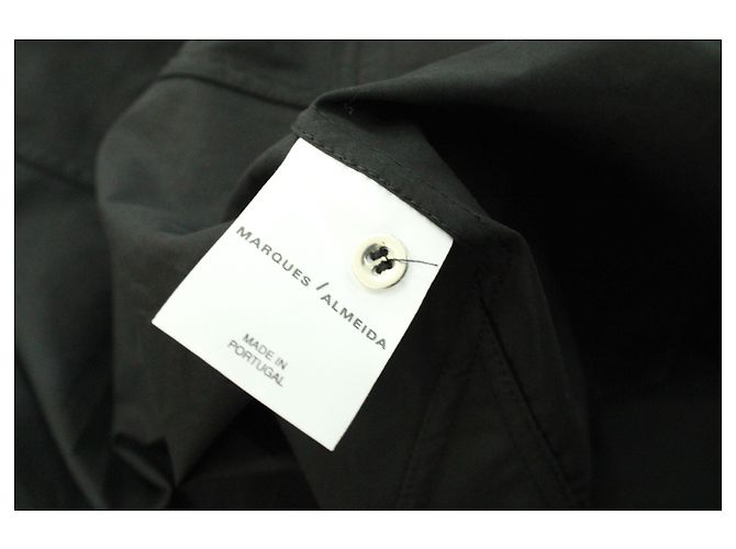Marques Almeida Camisa Shift Assimétrica em Algodão Preto - vista 5