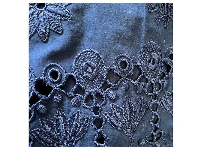 Diane Von Furstenberg Abito DvF blu scuro Kit con ricamo occhiello - vista 5