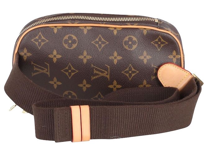 Borsa a tracolla Louis Vuitton Monogram Gange in pelle marrone - vista 4