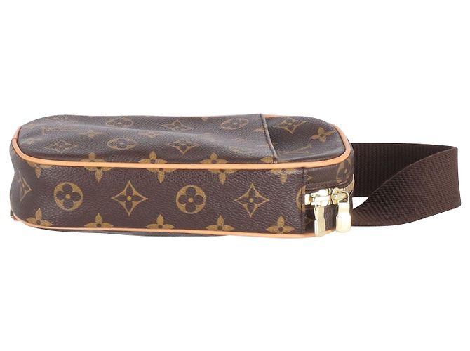 Borsa a tracolla Louis Vuitton Monogram Gange in pelle marrone - vista 5