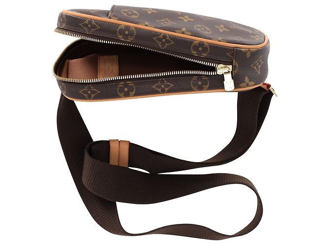 Borsa a tracolla Louis Vuitton Monogram Gange in pelle marrone - vista 6