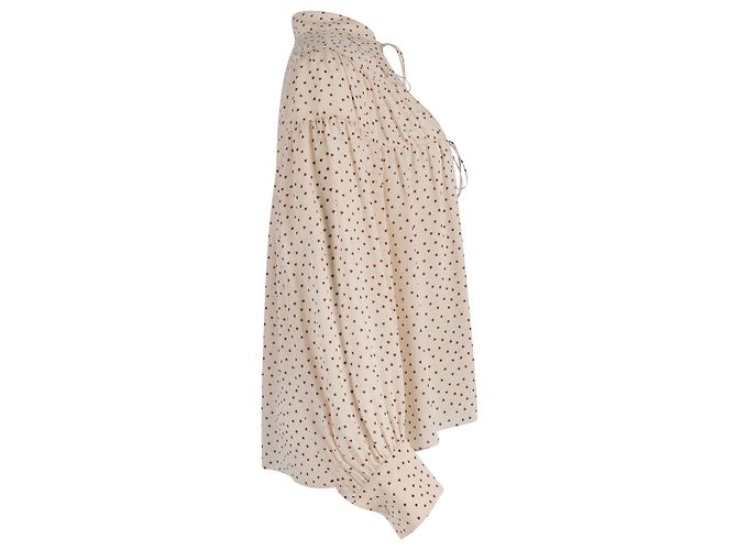 Camicetta Joseph Crosby in Seta Ecru con Stampa Cuore Bianco Crudo - vista 2