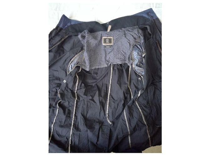 Bogner Classic Fit Light & Thin Dark Blue Cotton Summer Coat - view 11