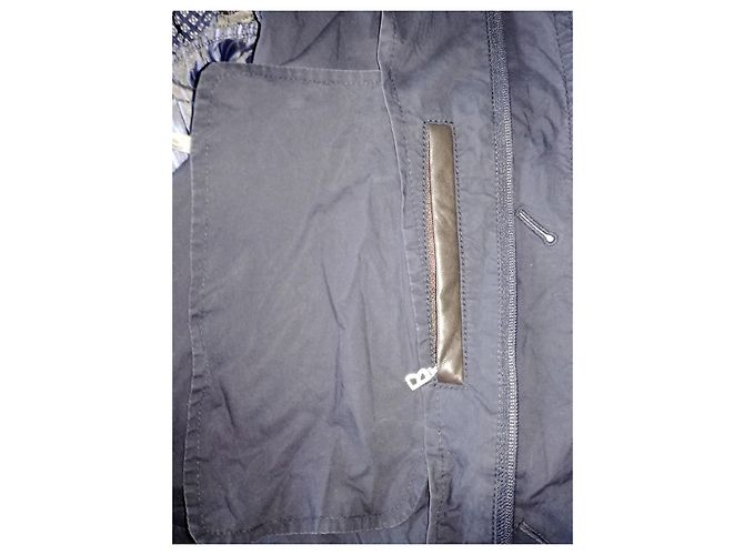 Bogner Classic Fit Light & Thin Dark Blue Cotton Summer Coat - view 13