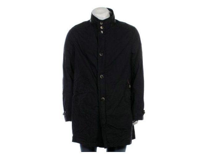Bogner Classic Fit Light & Thin Dark Blue Cotton Summer Coat - view 3