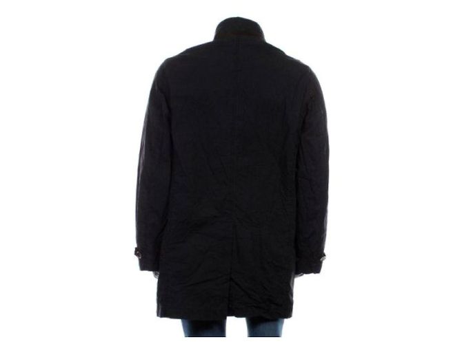 Bogner Classic Fit Light & Thin Dark Blue Cotton Summer Coat - view 4