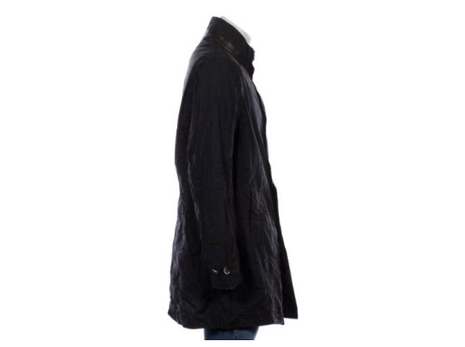 Bogner Classic Fit Light & Thin Dark Blue Cotton Summer Coat - view 5