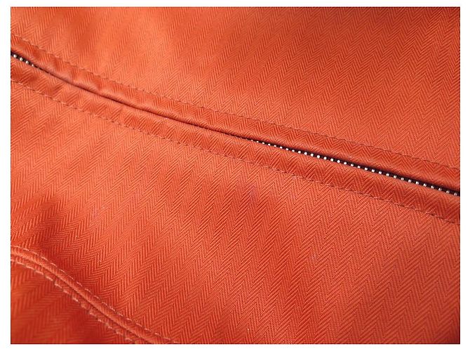 Hermès HERMES ACAPULCO MM CABAS EM LONA E BOLSA DE COURO LARANJA - vista 11
