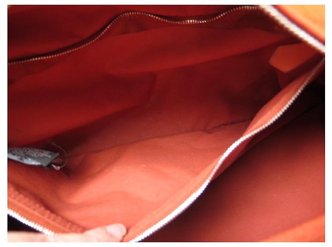 Hermès HERMES ACAPULCO MM CABAS EM LONA E BOLSA DE COURO LARANJA - vista 16